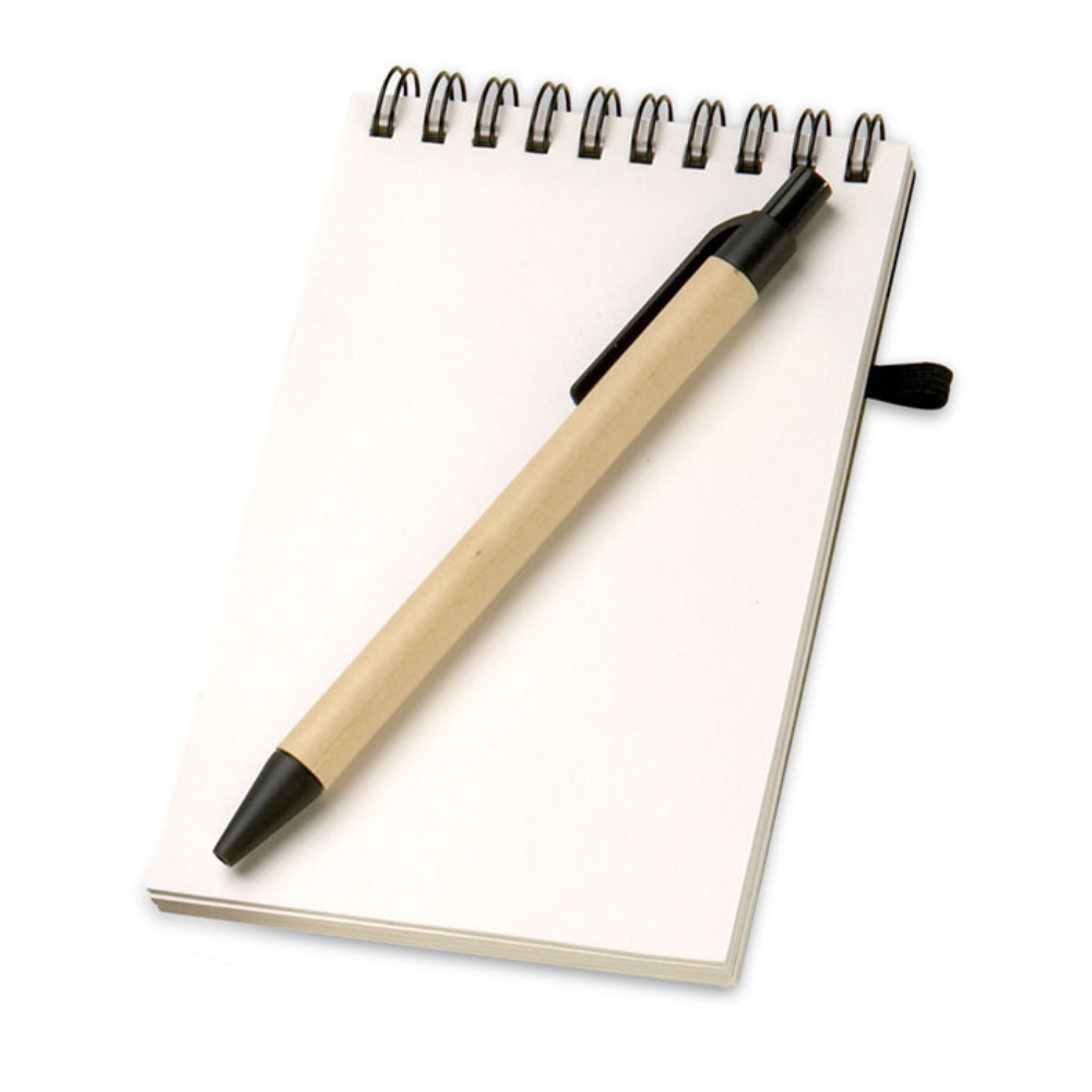 Recycled Paper Notebook with Matching Pen - Dunollie