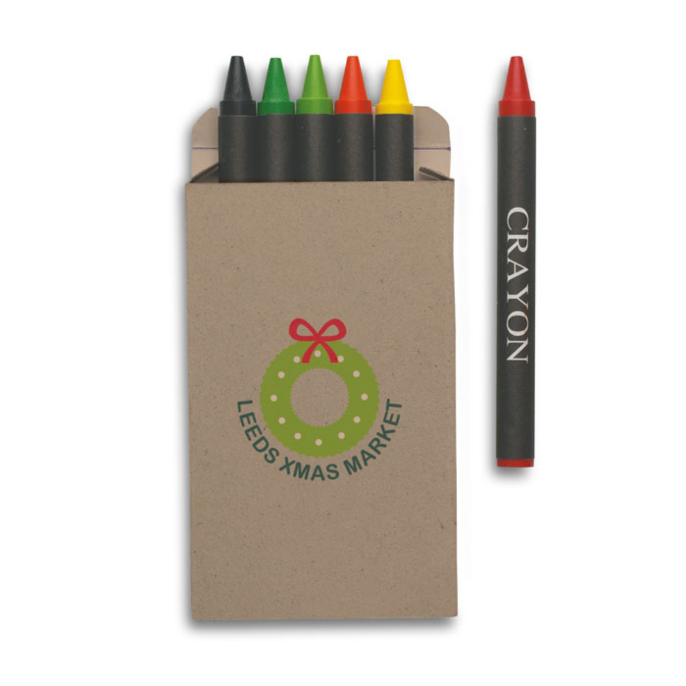Conjunto de Crayones de Cera en Caja de Cartón Natural - Badajoz