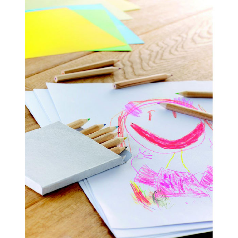 Set de Lápices de Colores en Caja de Cartón Natural - Lanaja
