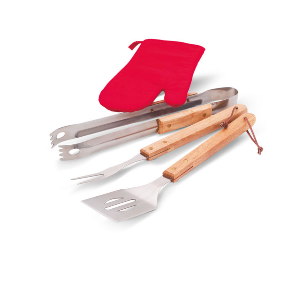 Tablier de barbecue avec outils et gant - Le Mesnil-Amelot