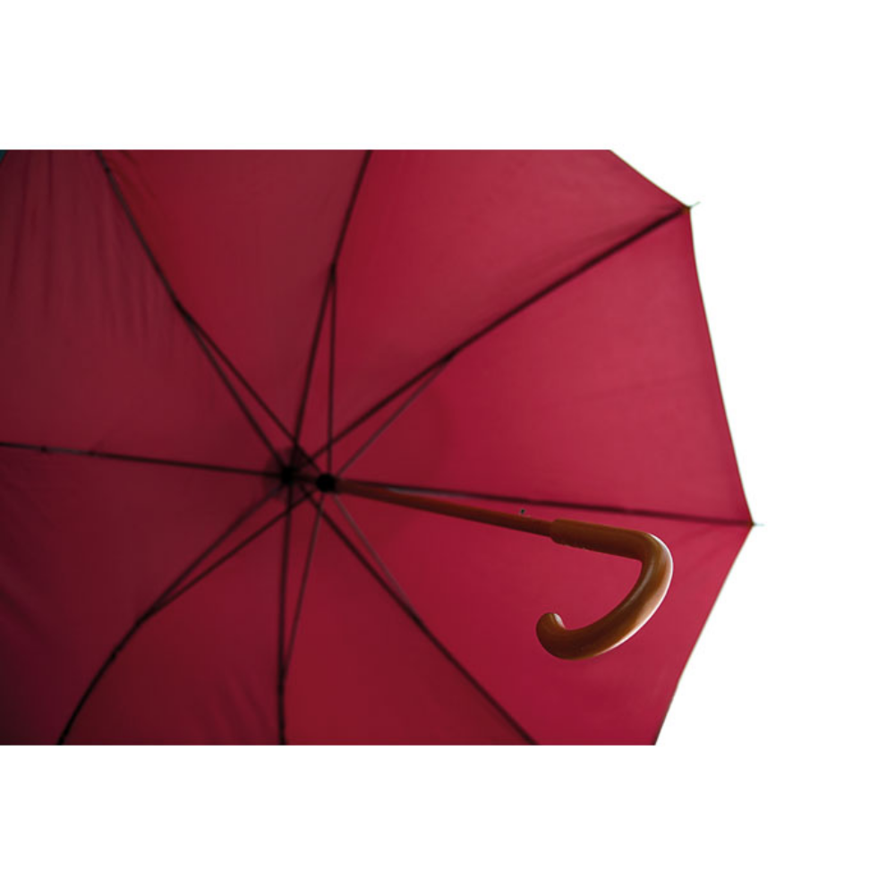 23 Inch Manual Open Polyester Umbrella with Wooden Details - Durweston