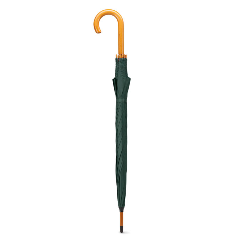 Parapluie canne personnalisé 104 cm poignée en bois - Milo