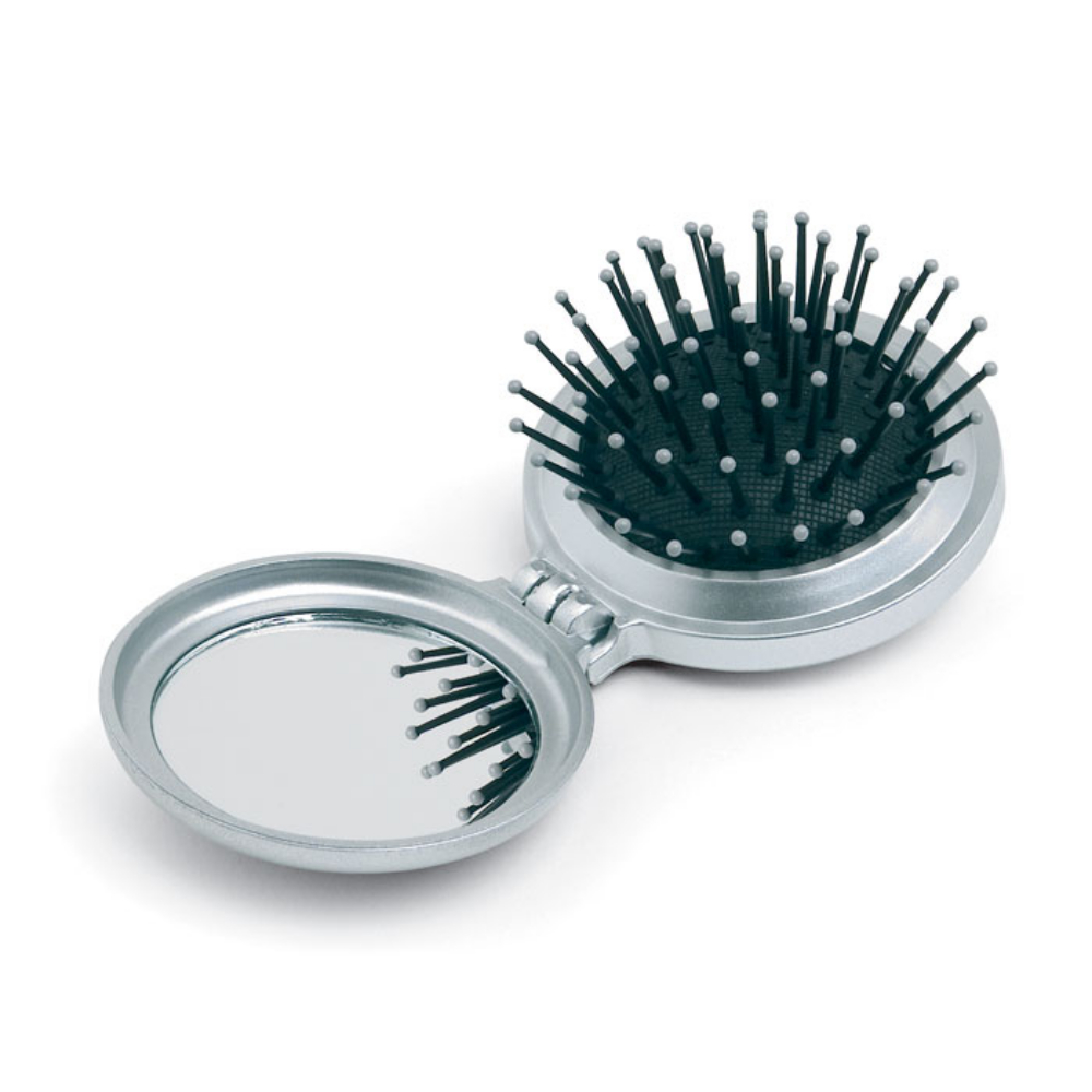 Foldable Hair Brush and Mirror - Silverstone - Bearley