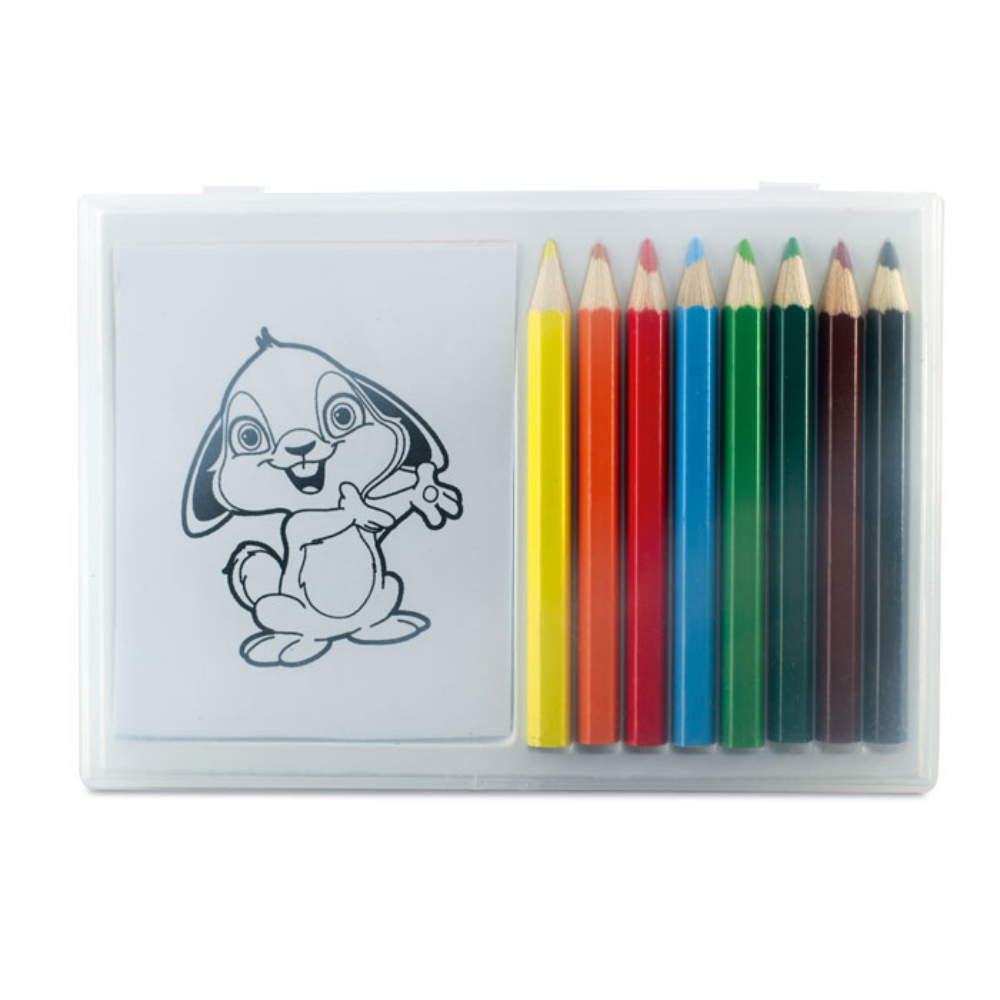 Set da colorare con matite di legno e disegni su carta - Ghedi
