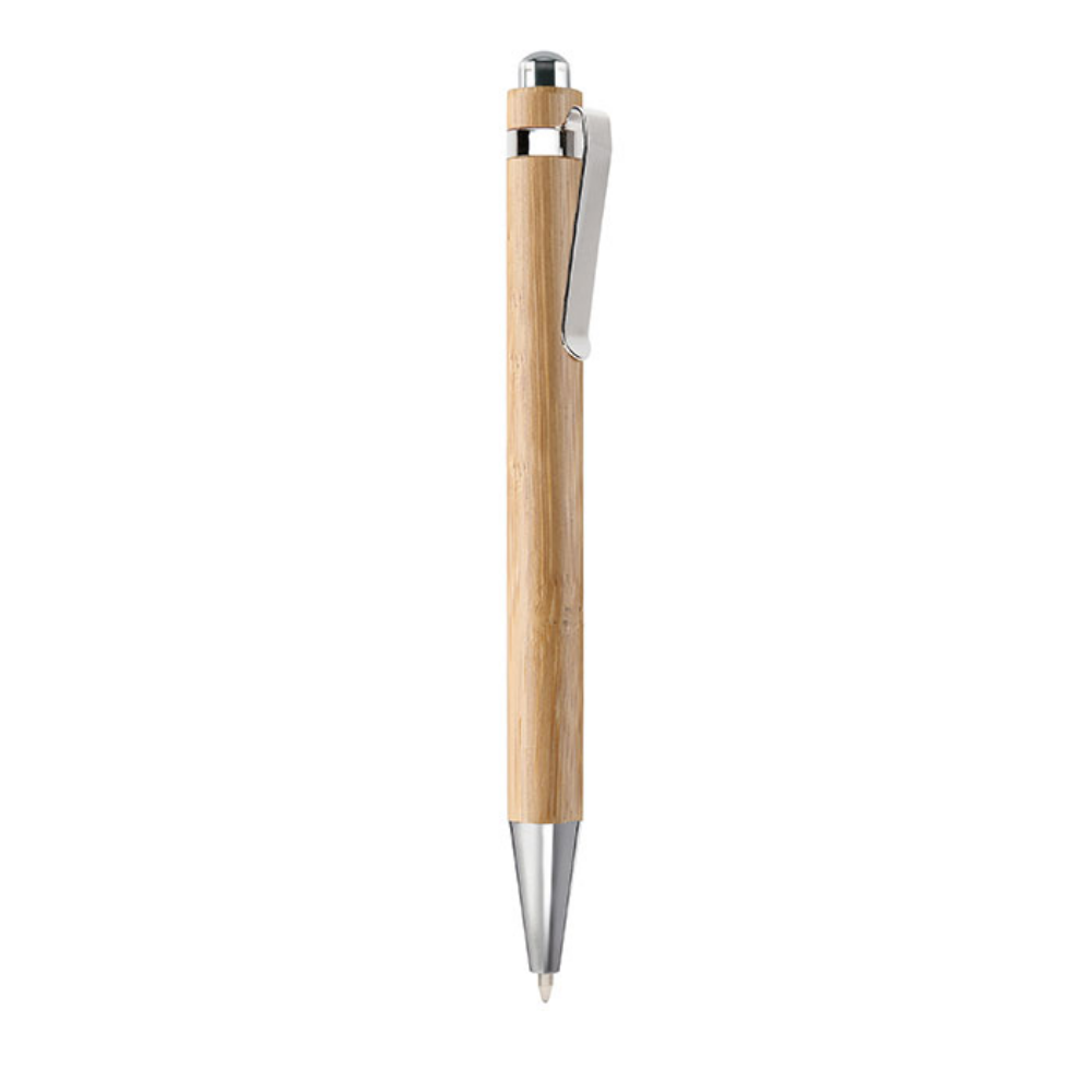 Bedruckter Kugelschreiber in Bambus-Optik - Yaffa