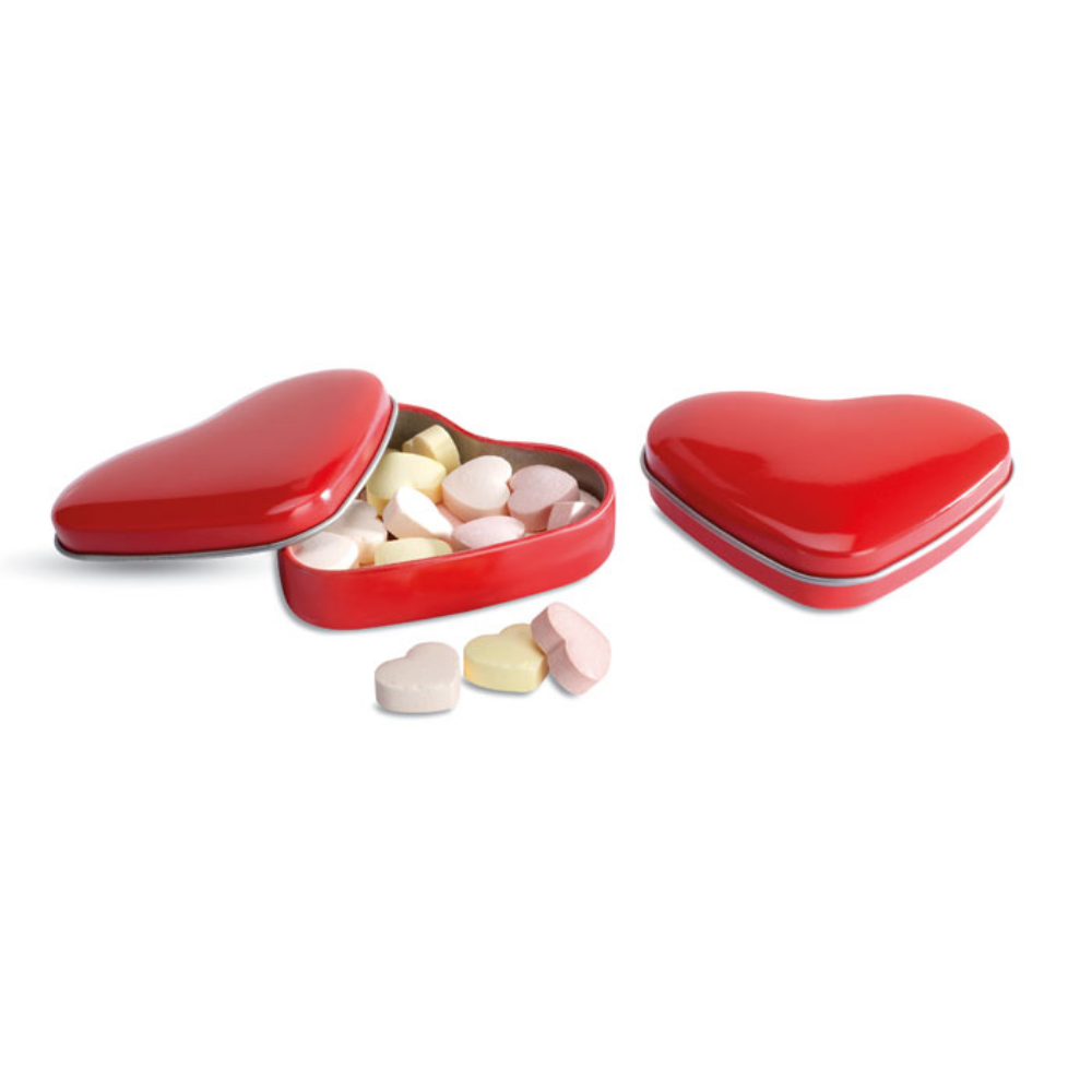 Boîte en forme de cœur personnalisée avec bonbons