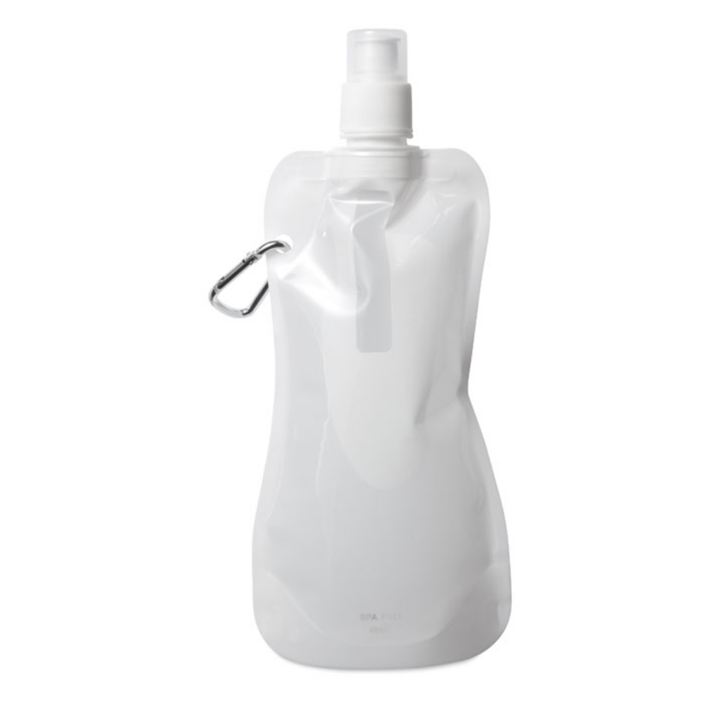 Botella de Agua Plegable Libre de BPA con Mosquetón de Aluminio, 480 ml - Castejón del Puente