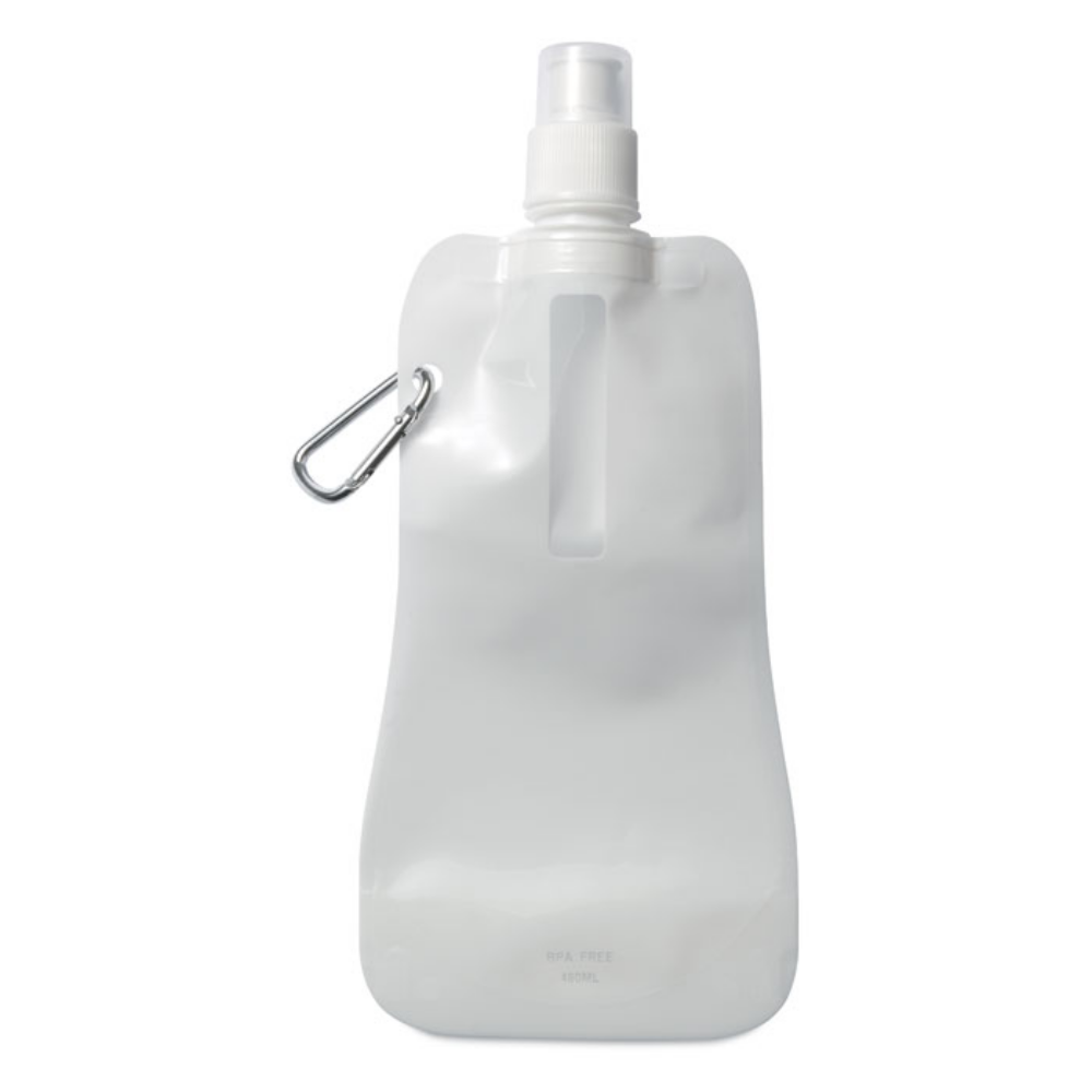 BPA-Free Foldable Water Bottle with Aluminium Carabiner, 480 ml - Barford