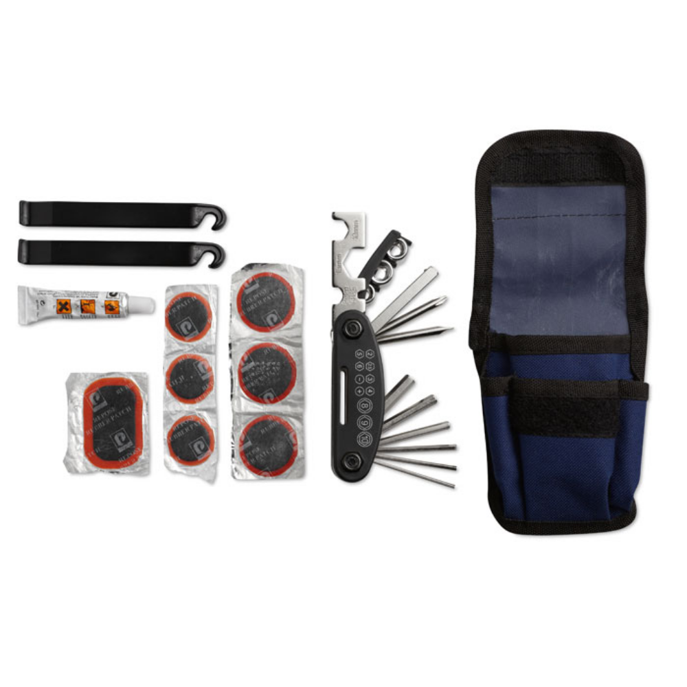 15-Piece Multitool Bike Repair Kit with Reflective Pouch - Godmanstone