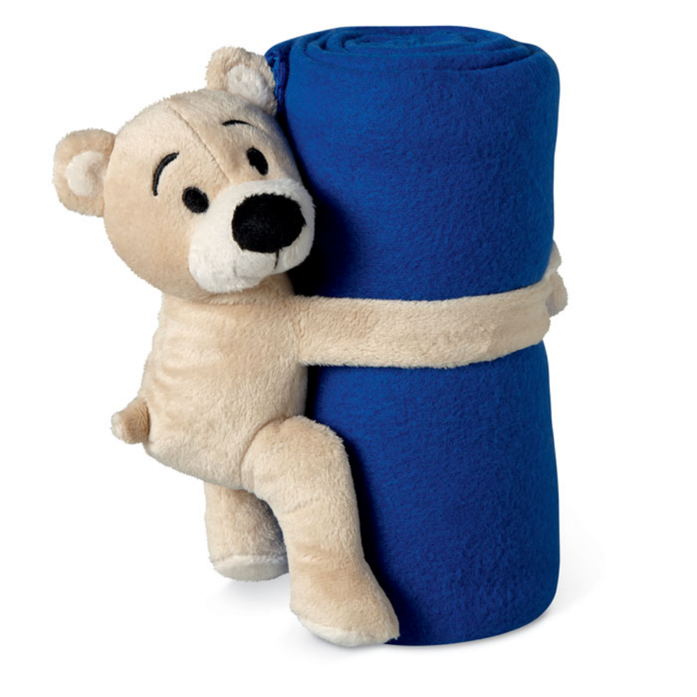 Children's Teddy Bear Fleece Blanket - Grendon