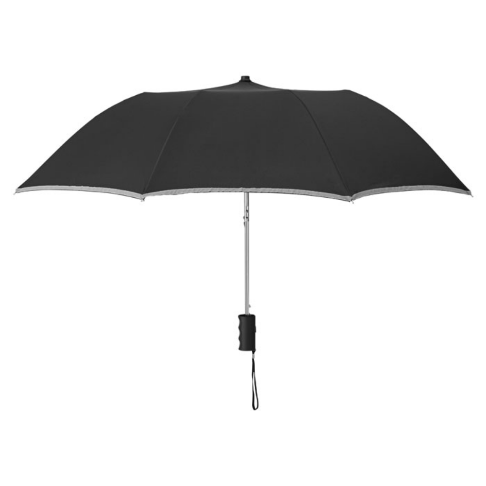 Paraguas de 21 pulgadas con apertura automática, ribete reflectante y funda - Vacarisses