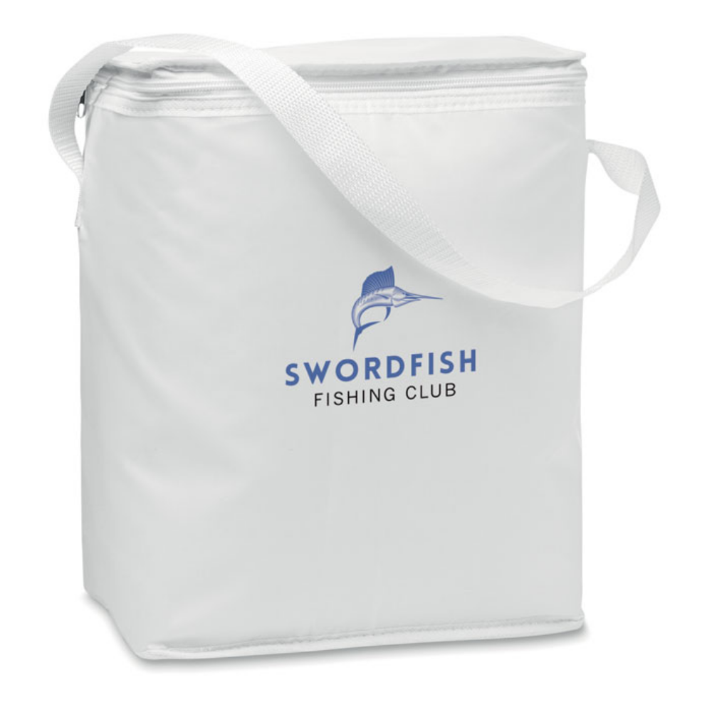 A cooler bag made from polyester that can hold 6 bottles. It has aluminium foil insulation. - Bath