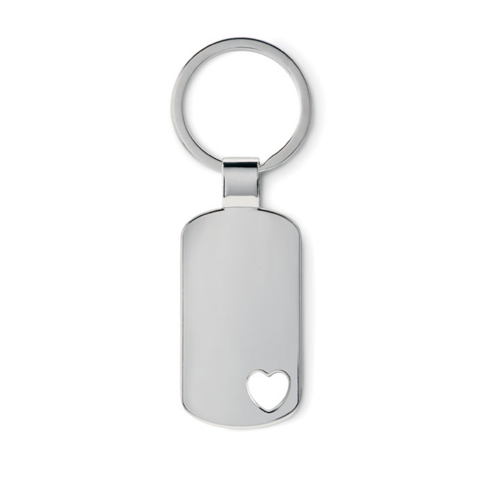 Metall Schlüsselring mit Herzdetail - Bismark 