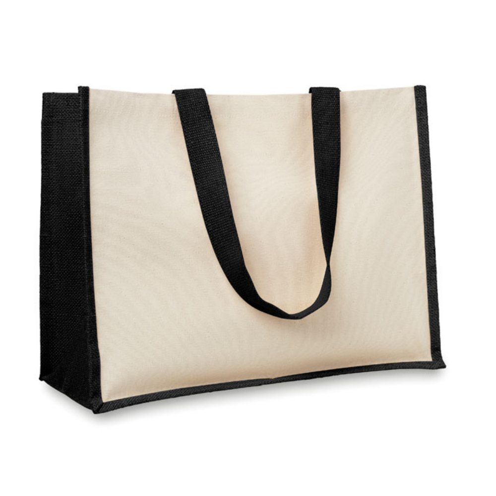 Laminated Jute Shopping Bag with Cotton Webbing - Upchurch