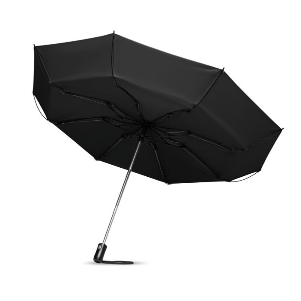 23-Inch Auto Open/Close Reversible Pongee Umbrella with Matching Pouch - Dartmouth