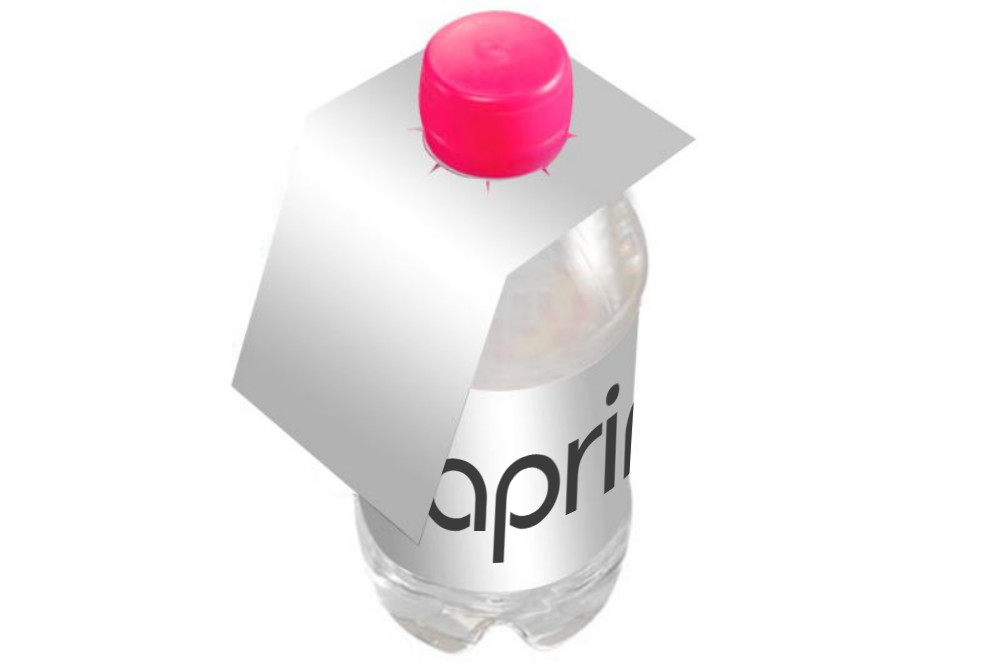 Glasflasche mit 330 ml Quellwasser