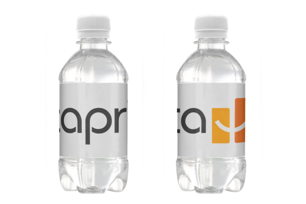 Personalisierte Wasserflasche mit Schraubverschluss, 330 ml