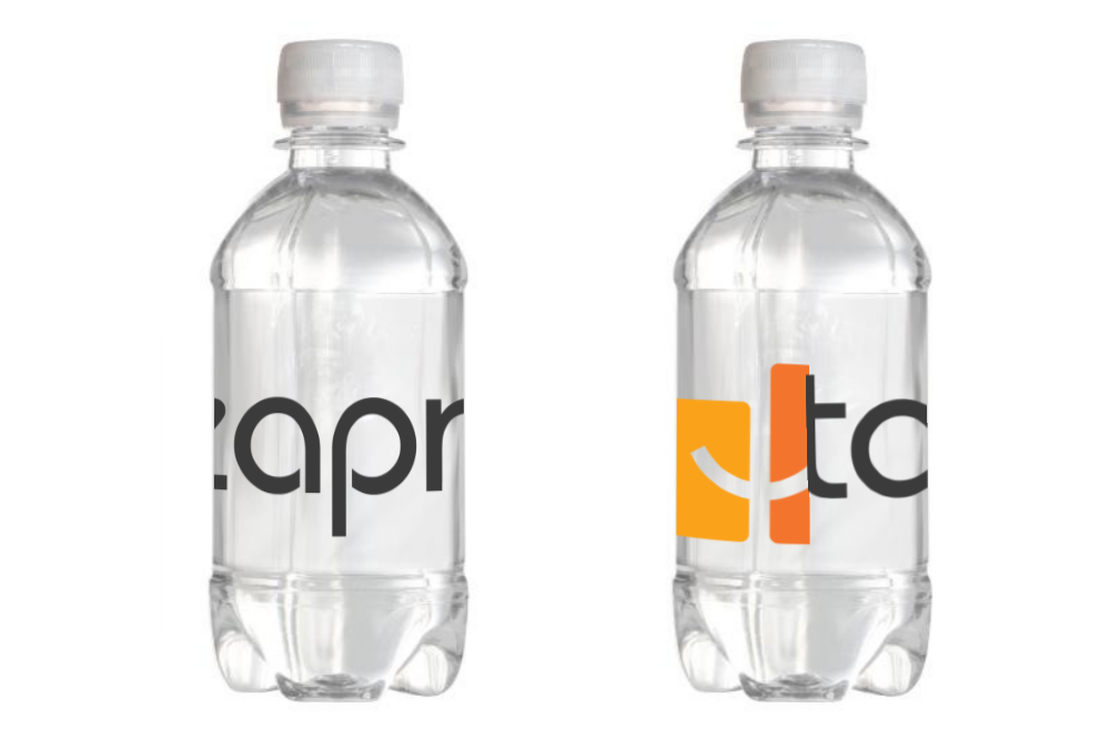 Personalisierte Wasserflasche mit Kohlensäure und Schraubverschluss, 330ml 