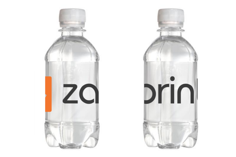 Personalisierte Wasserflasche mit Kohlensäure und Schraubverschluss, 330ml 