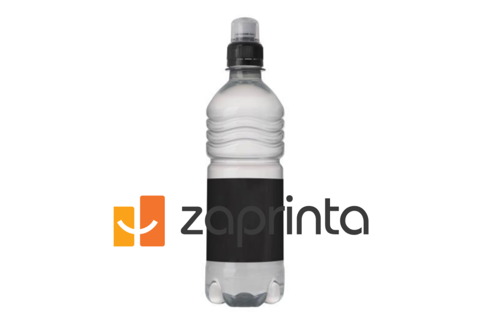 Personalisierte Quellwasserflasche mit Sportverschluss, 500 ml