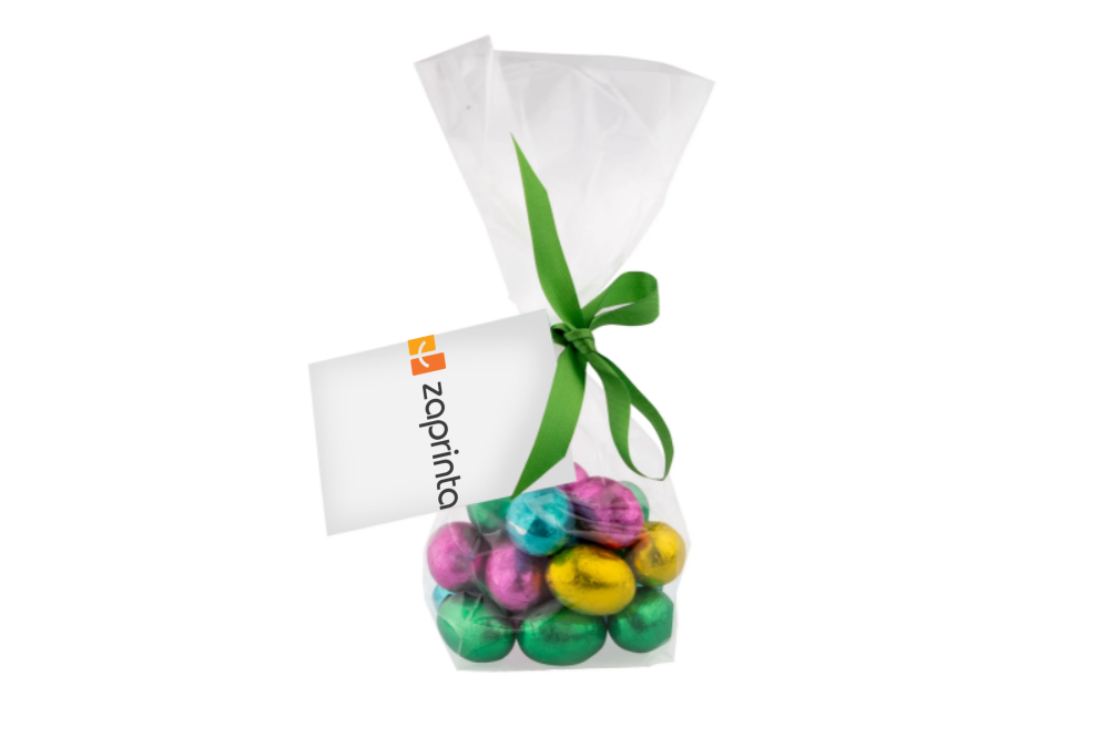 Tarjeta impresa con Huevos de Pascua de Chocolate - Iruña de Oca