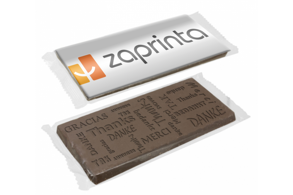 Una barra de chocolate con 'Gracias' escrito en varios idiomas - Hardwick - Santa Cruz del Retamar