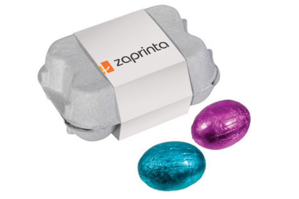 Chocolate Easter eggs wrapped in printed foil - Chorley