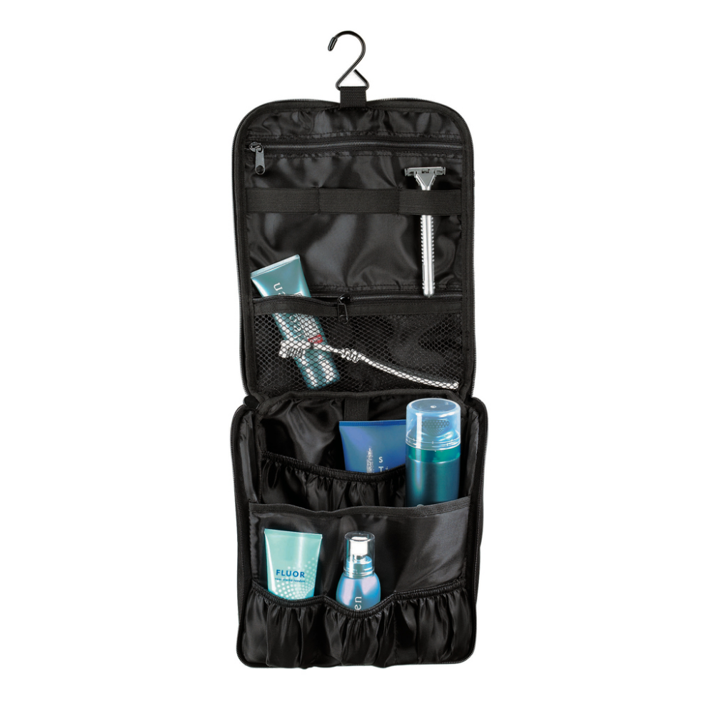 A travel organizer made of polyester, featuring multiple compartments - Owston