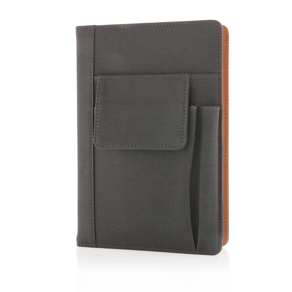 Reusable A5 PU Notebook Cover with Pockets - Barham Woods