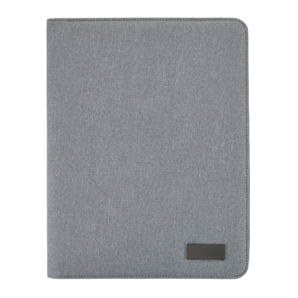 A Barcombe portfolio case made from linen with a zip-up design, specifically designed for carrying tech devices - Alton