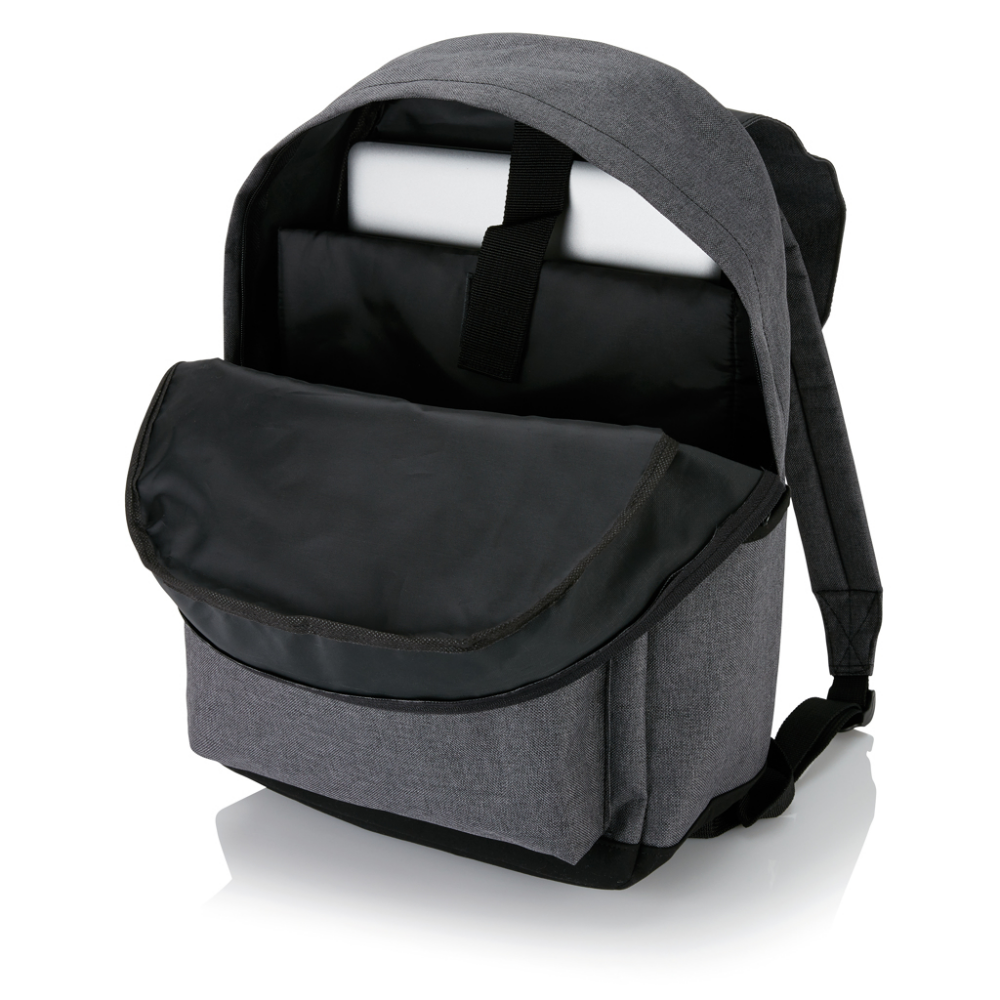 Two Tone Polyester Laptop Backpack - Dartford