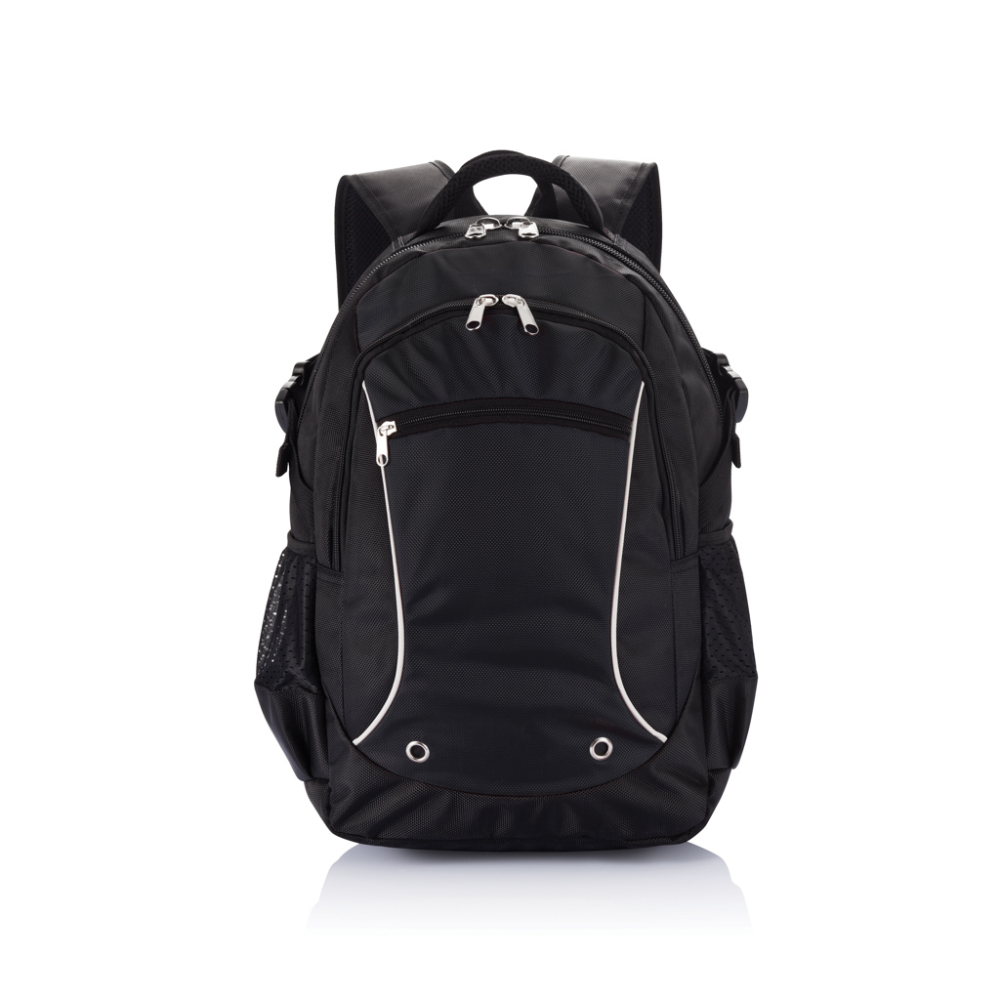 A backpack, designed using 1680D jacquard fabric, equipped with reflective piping - Ilkley