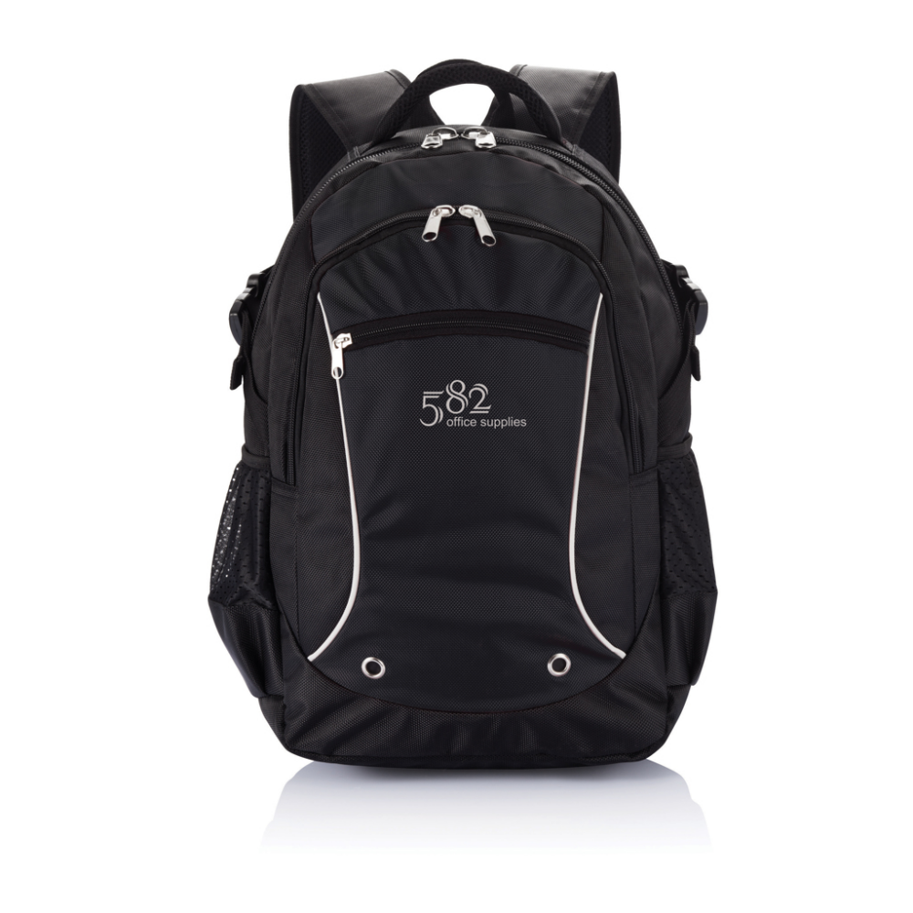 A backpack, designed using 1680D jacquard fabric, equipped with reflective piping - Ilkley