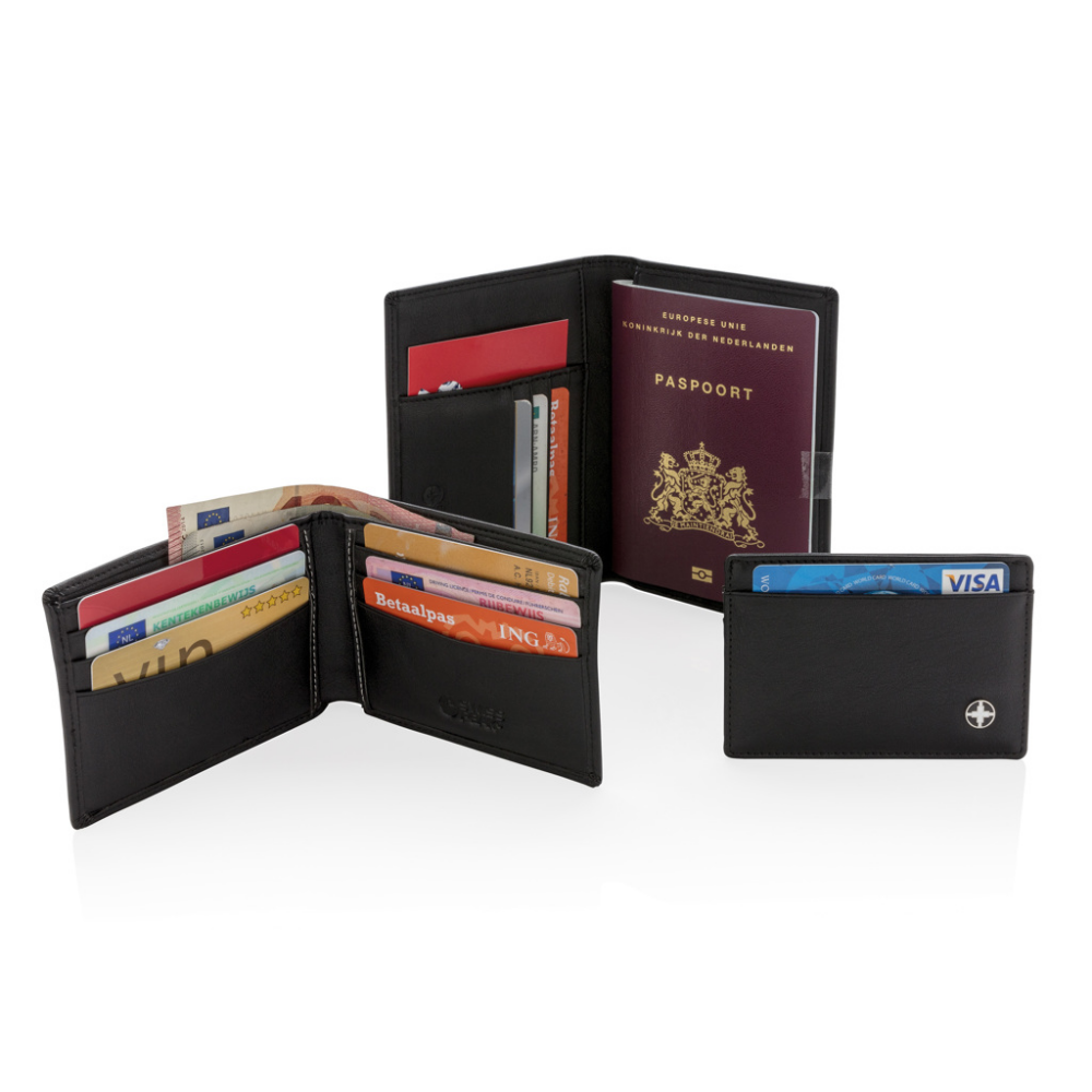 Premium PU Leather Bi-fold Wallet with Anti-Skimming Protection - Much Wenlock