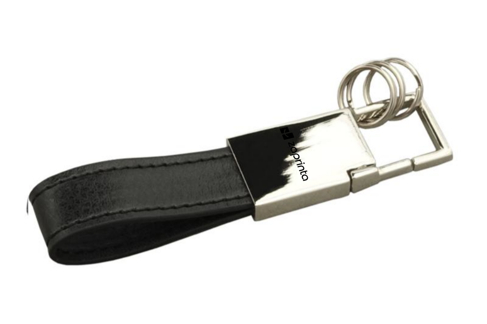 Porte-clés en cuir personnalisé - Calcédoine