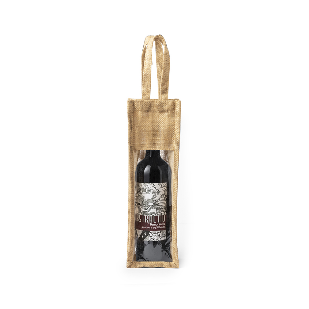 Bedruckte Stofftasche aus Jute für eine Weinflasche - Siegen