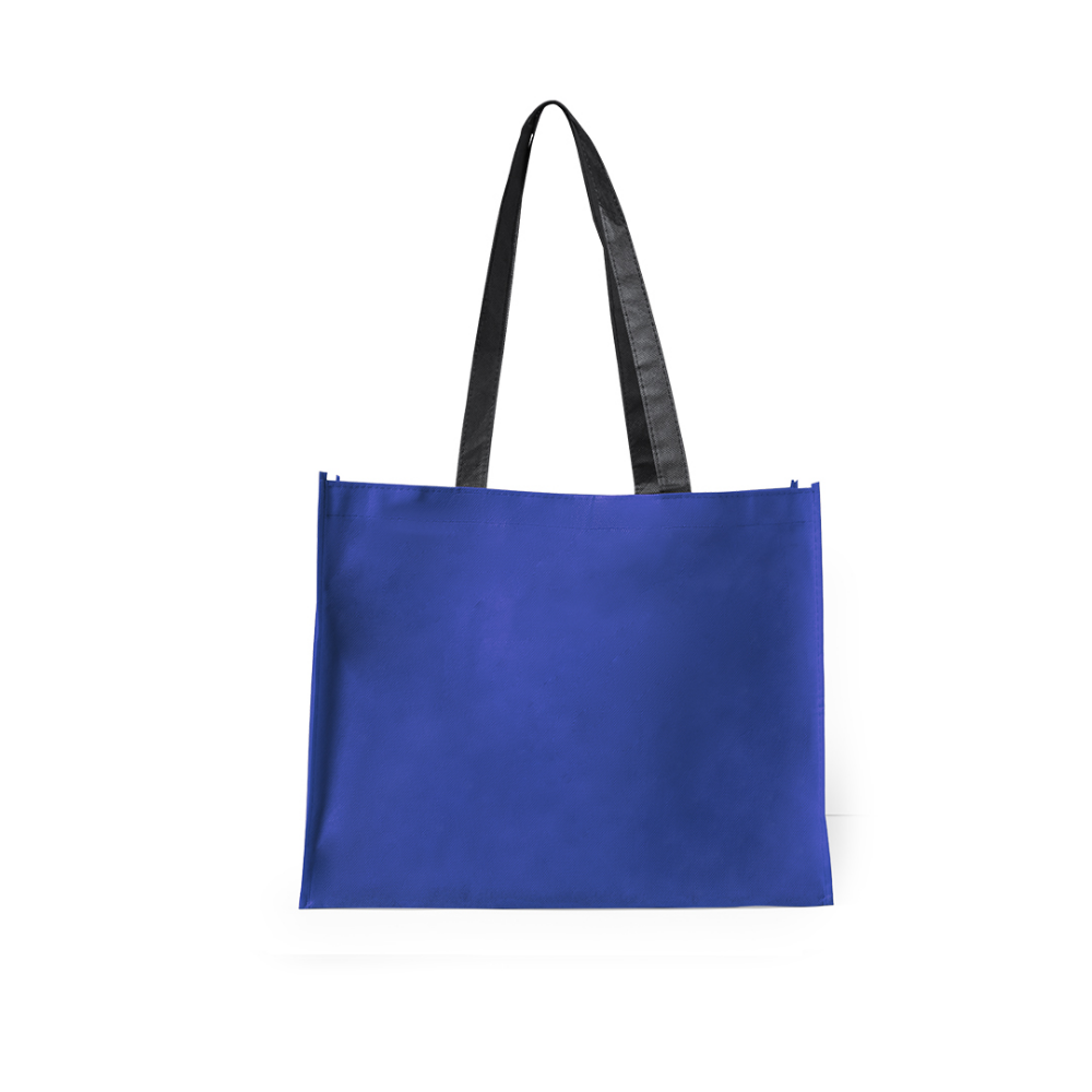 Brightly colored non-woven bag weighing 100g/m2 with reinforced black handles - Warwickshire