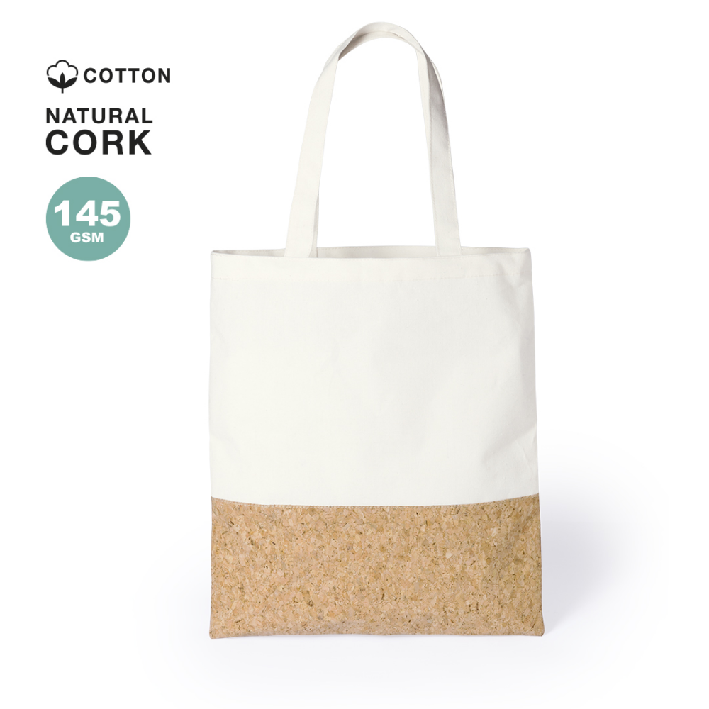 Cotton and Cork Tote Bag - Ashby-de-la-Zouch