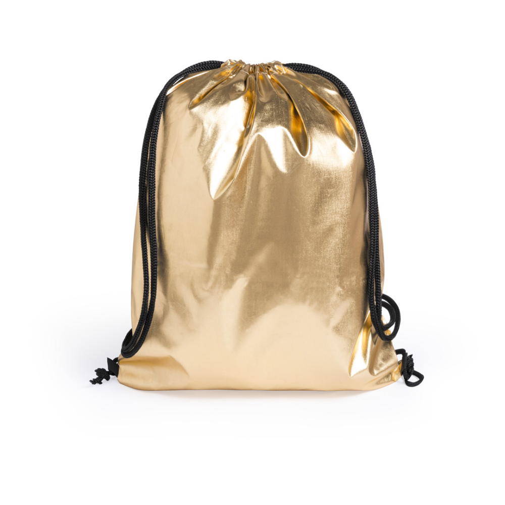 Shiny Drawstring Backpack in 210T Polyester - Aconbury