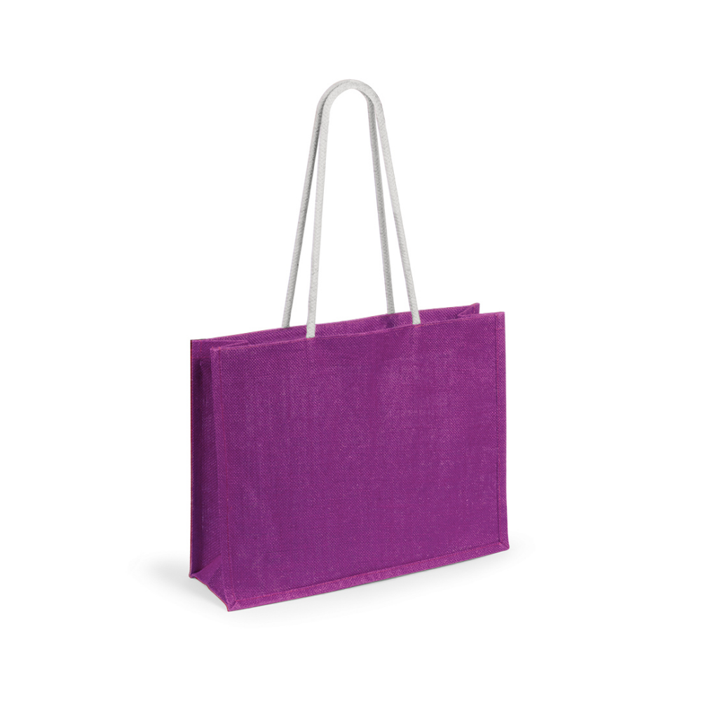 Colorful Jute Bag with Reinforced Cotton Handles - Aldbourne