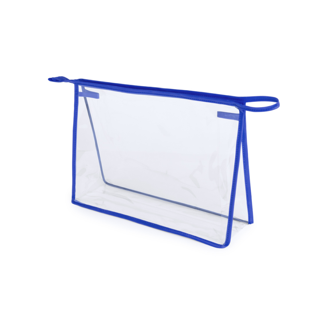Trousse de toilette personnalisée transparente et poignée de transport 29 x 21 x 9 cm - Rosa