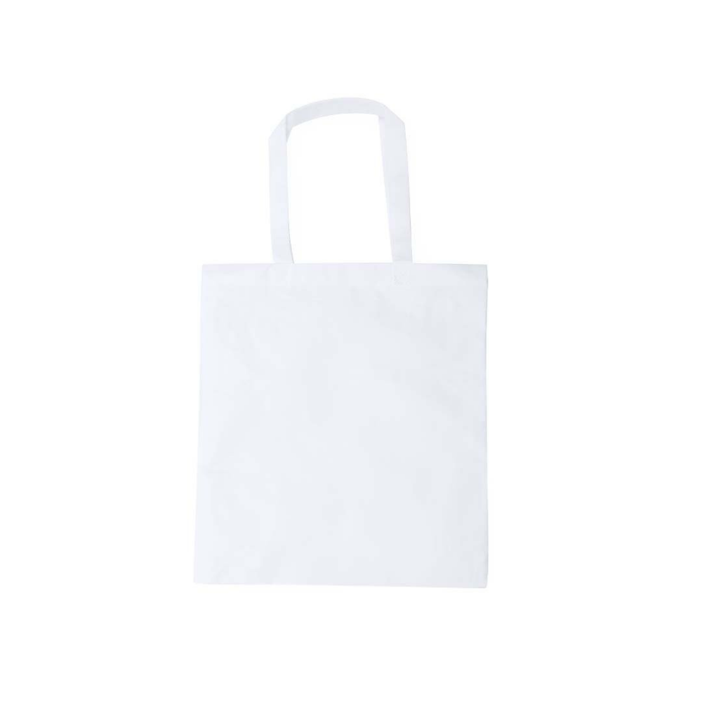 Bedruckte Stofftasche aus Vliesstoff in weiß mit großen Henkeln 80 g/m& - Mannheim