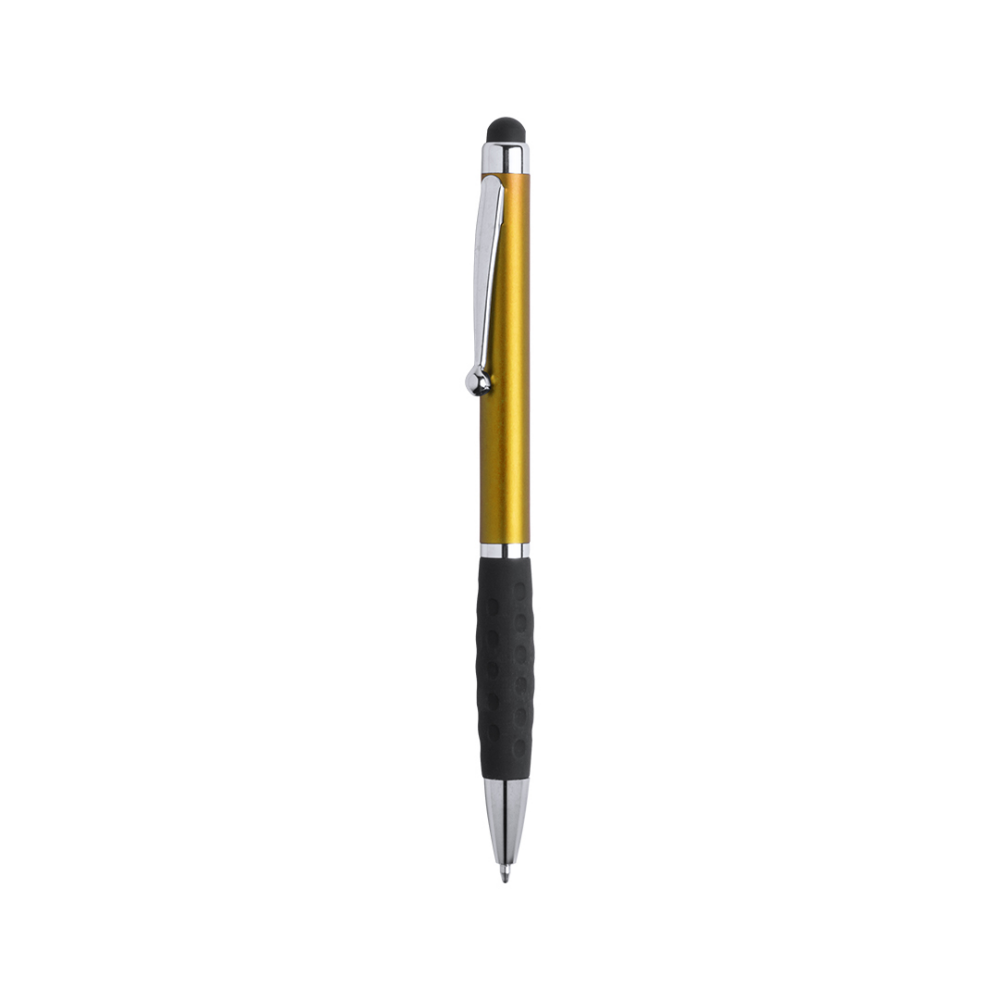 Two-tone ballpoint pen with twist mechanism and silver accents - Bowdon