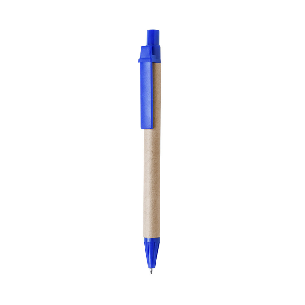 Bright Colored Recycled Cardboard Push-Up Ballpoint Pen - Walkerburn
