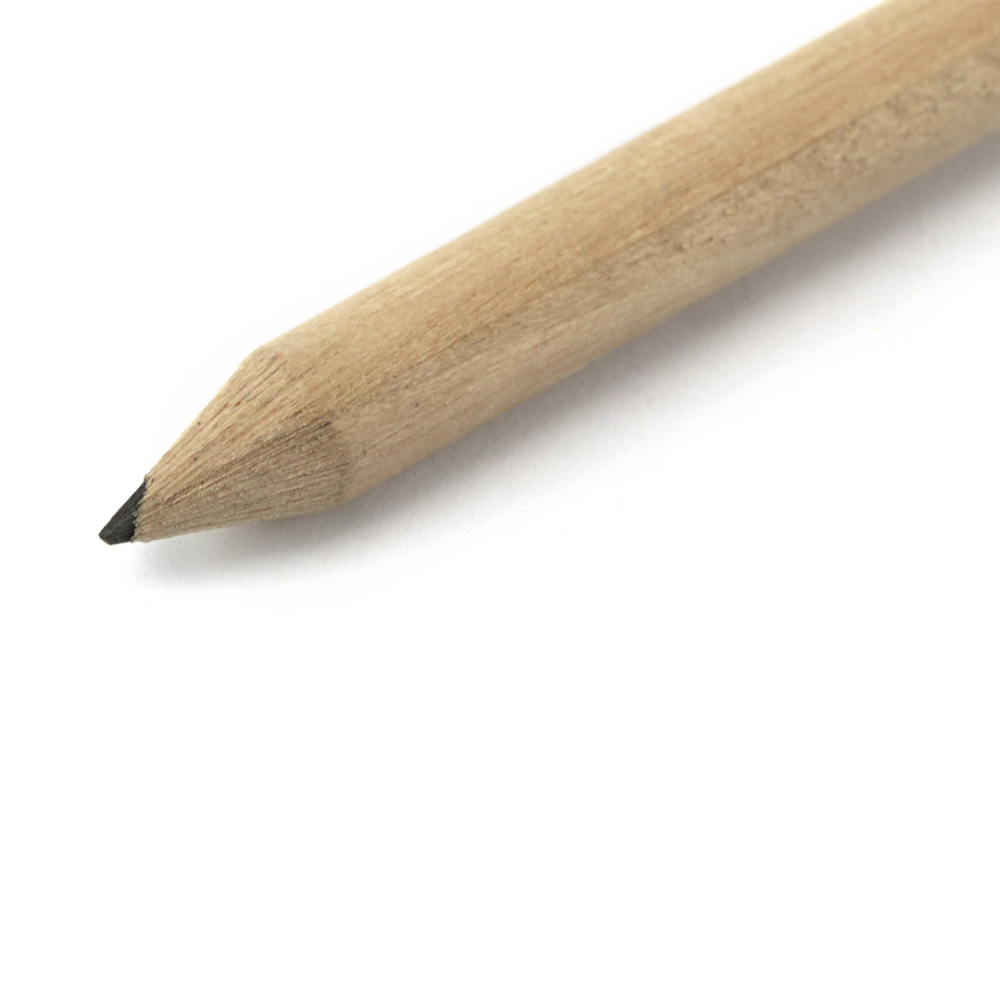 Natural Finish Wooden Mini Pencil with Eraser - Ibstock