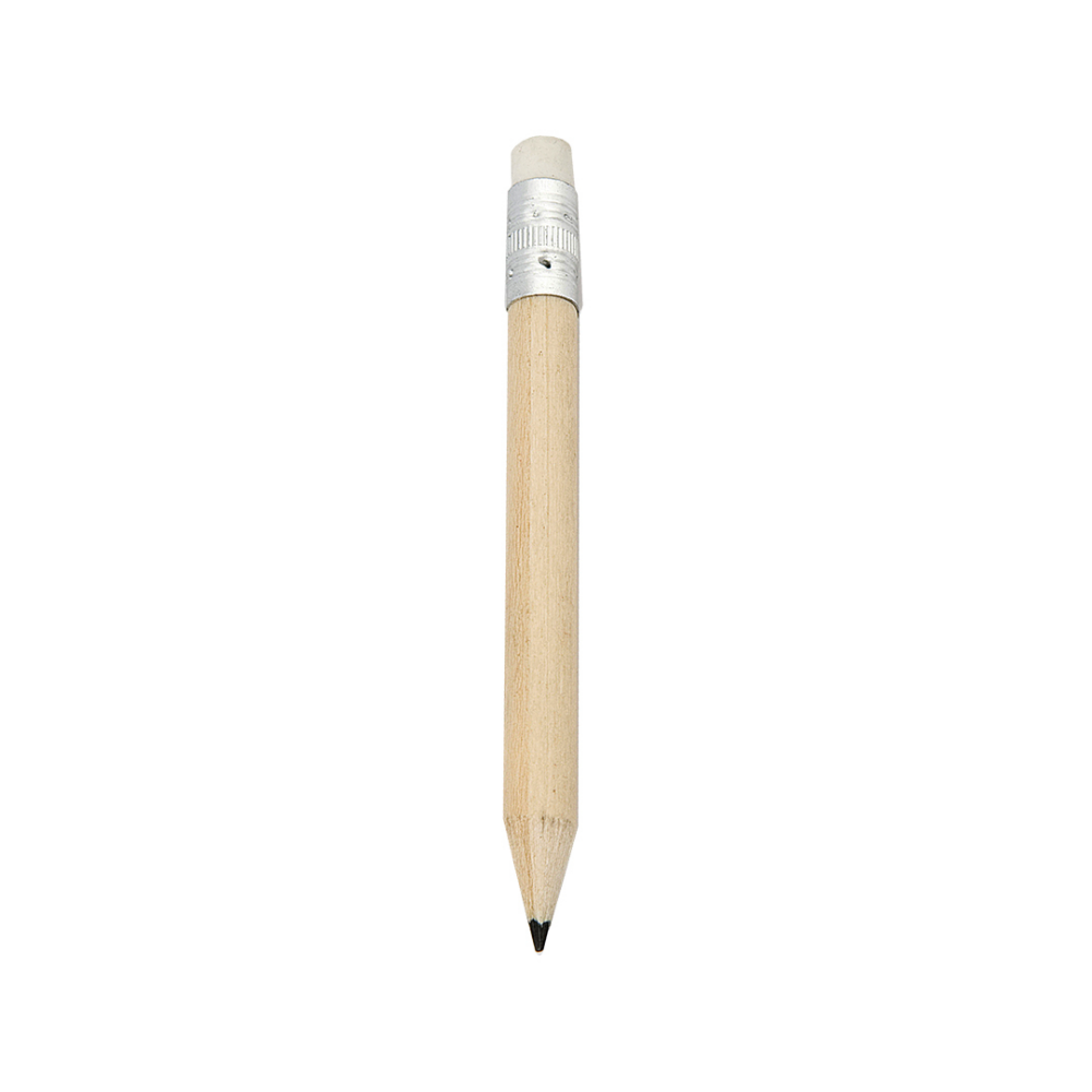 Mini-crayon personnalisé finition bois naturel - Nontron