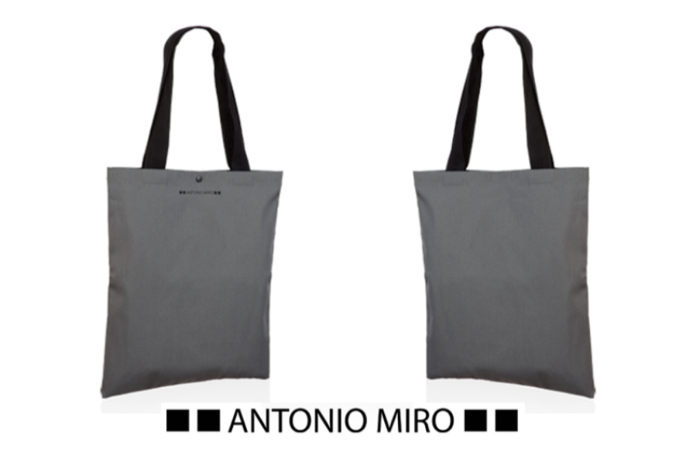 Bedruckte Einkaufstasche von Antonio Miro mit schwarzen Henkeln - Gasira
