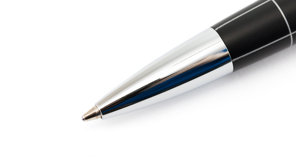 Elegante penna a sfera in metallo bicolore con meccanismo a torsione - Portoferraio