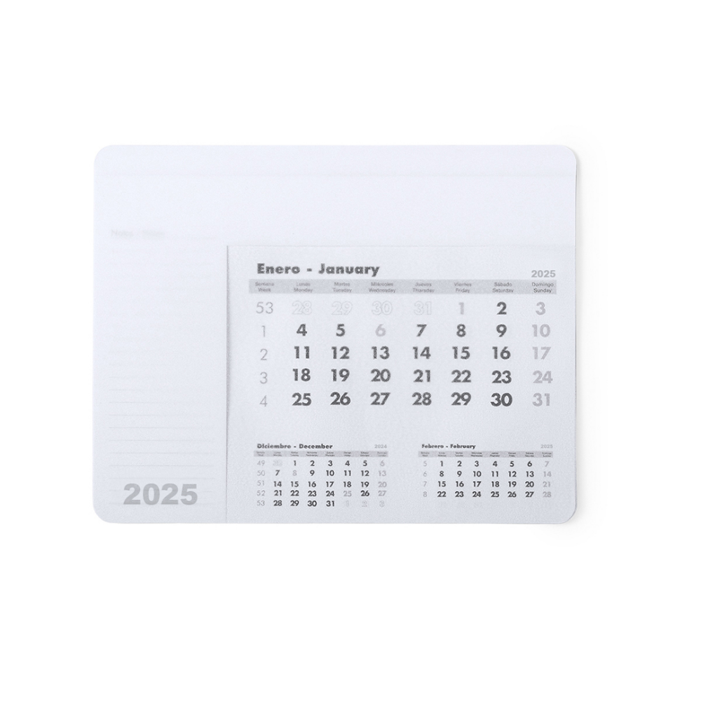 Mousepad bedrucken mit Kalender 22x18 cm - Opal