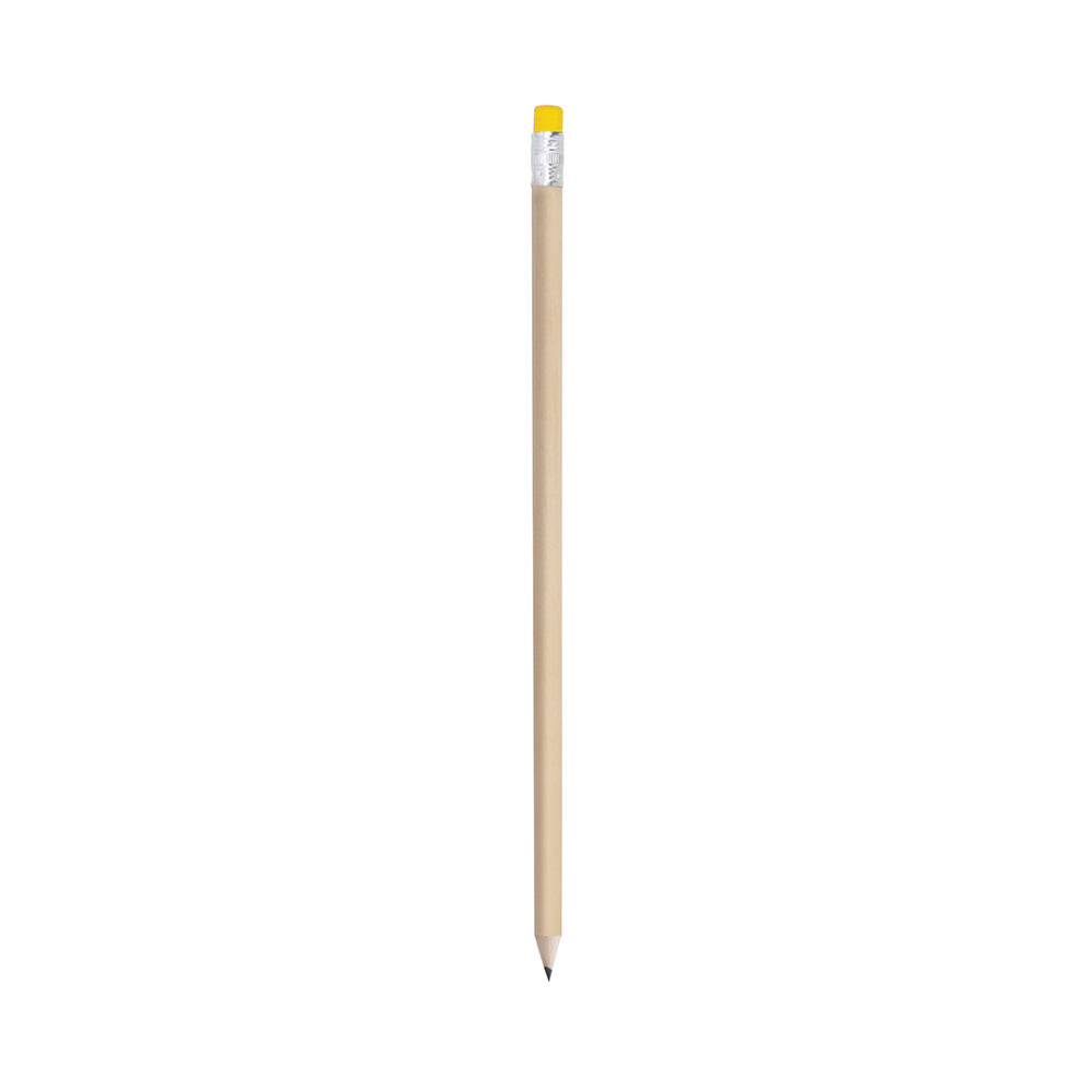 Natural Finish Wooden Pencil with Colorful Eraser - Glencoe